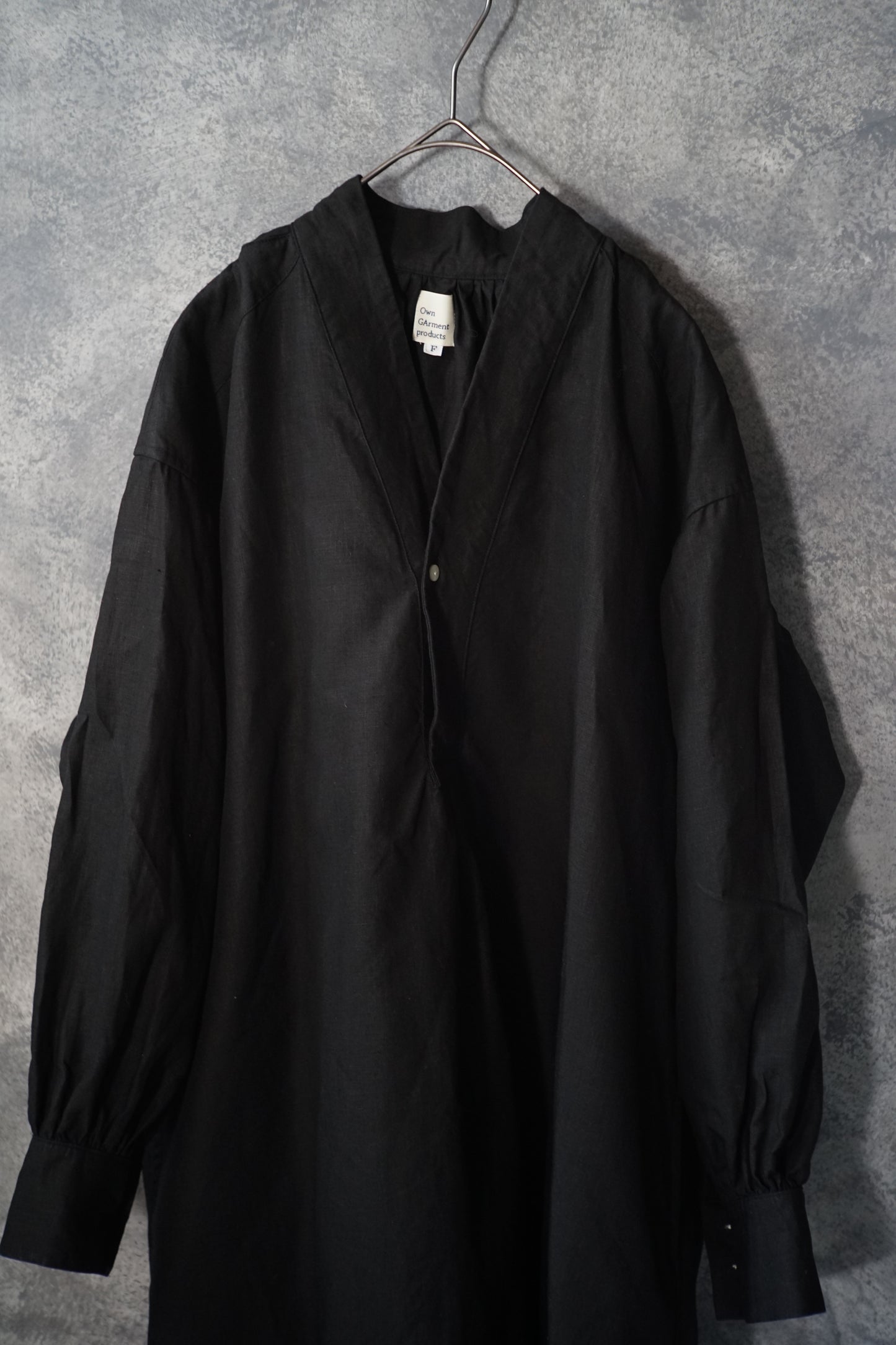 ハオワンピース高密度リネン黒