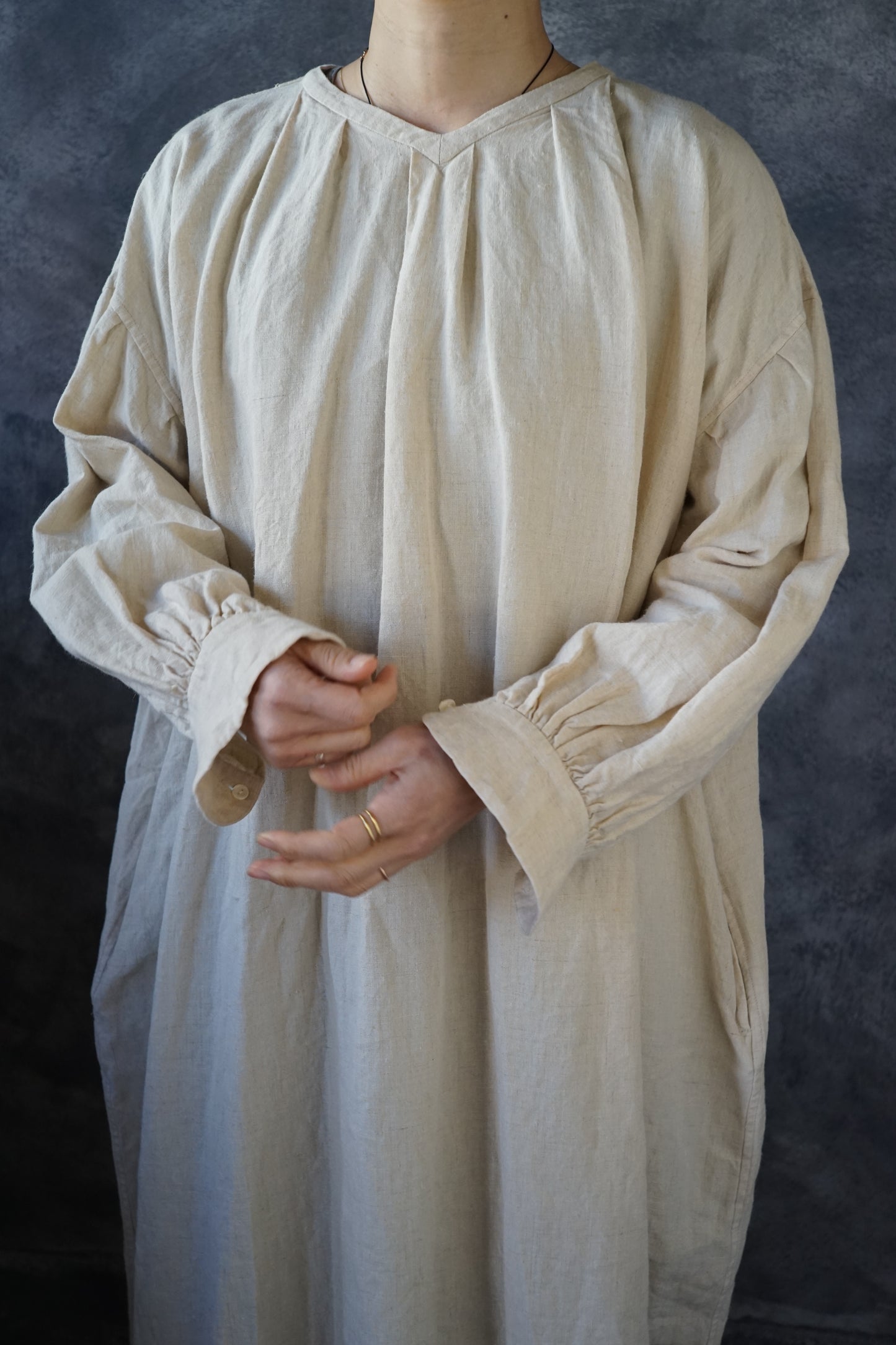 2WAYタックワンピースヘンプ(生成り)