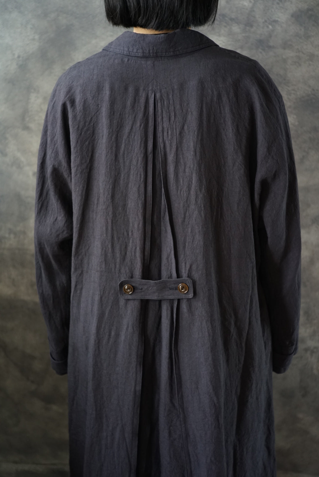 むら染めリネンショップコート