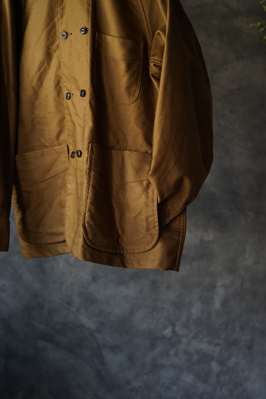 ギザコットンモールスキンダブルブレストカバーオール