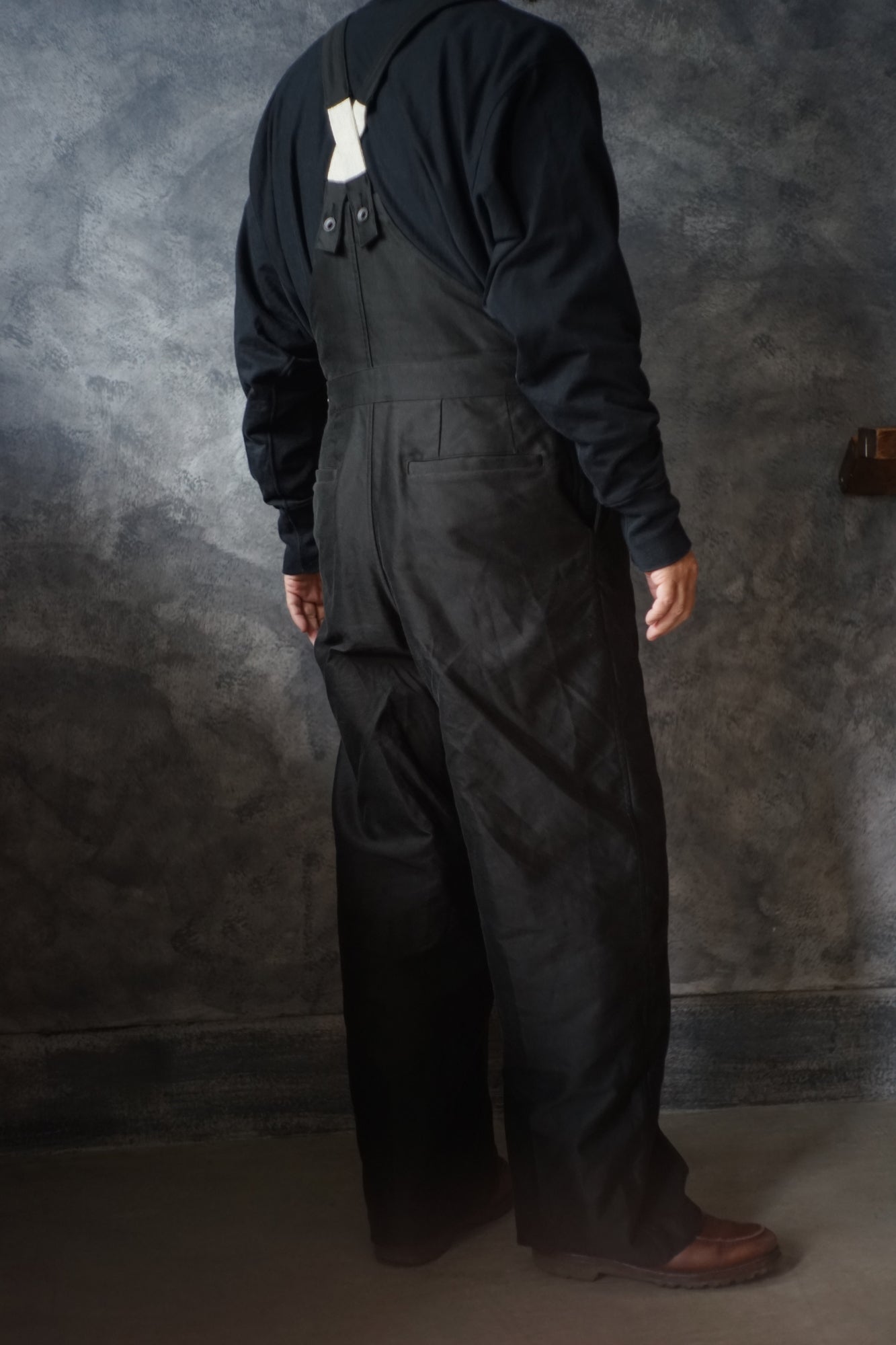 Giza cotton moleskin overalls straight type