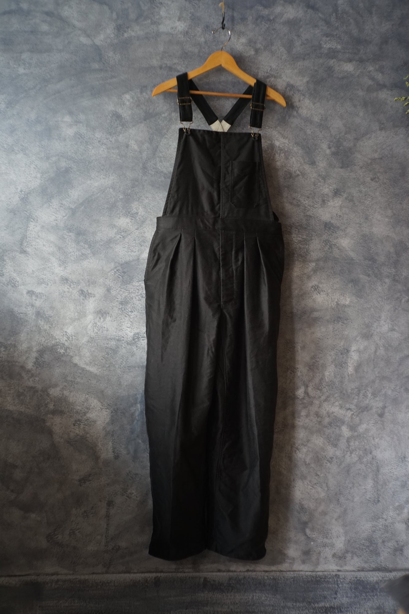 Giza cotton moleskin overalls straight type