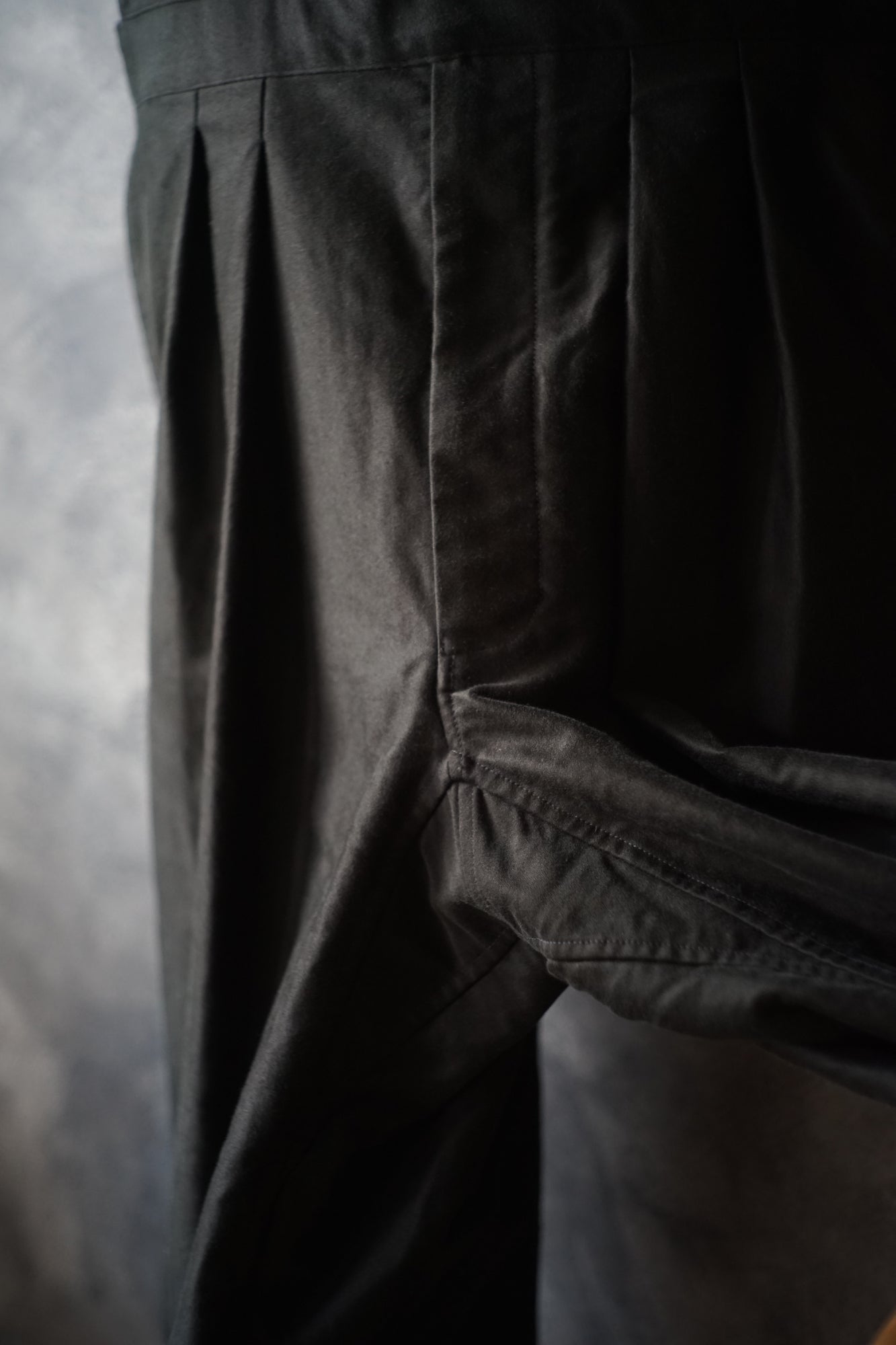 Giza cotton moleskin overalls straight type