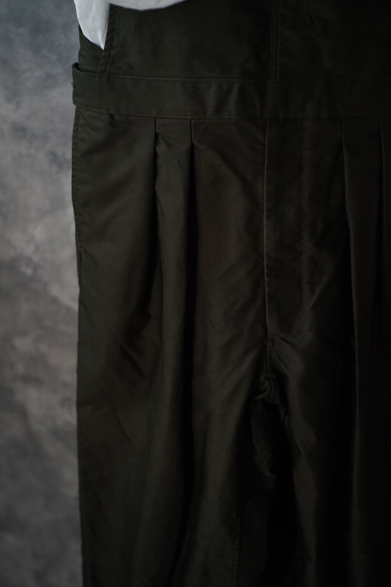Giza cotton moleskin overalls straight type