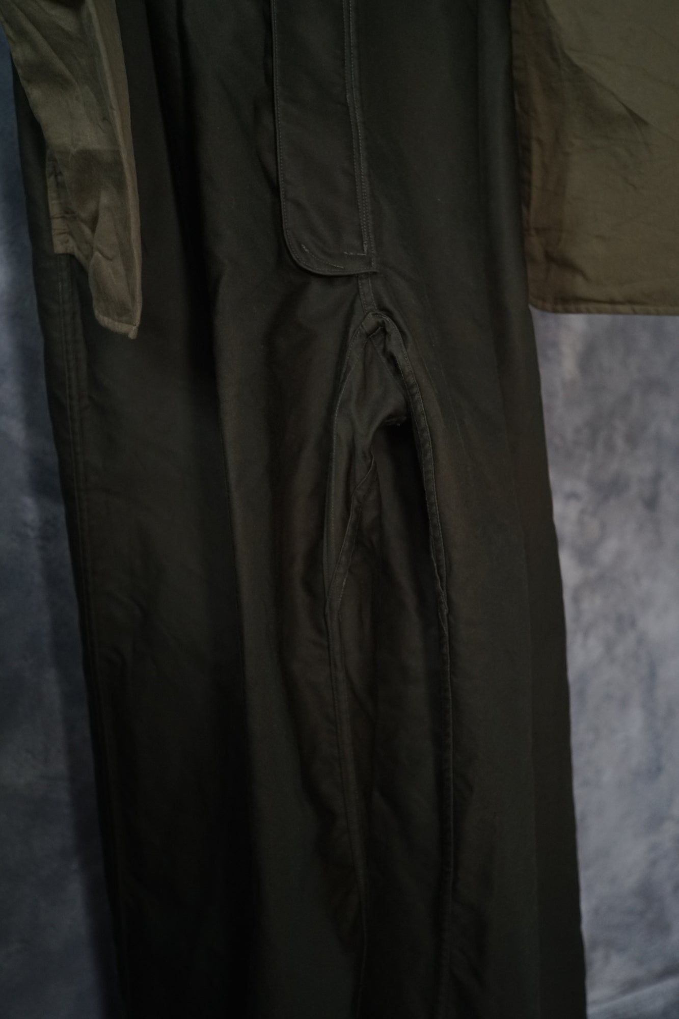 Giza cotton moleskin overalls straight type