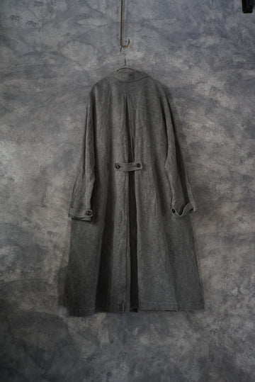 M17-10 新品 布四季庵ヨネオリ へちま衿 和装コート カシミア混 グレー 