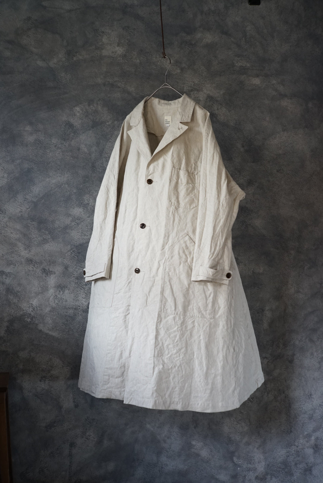 Japanese paper linen shop coat