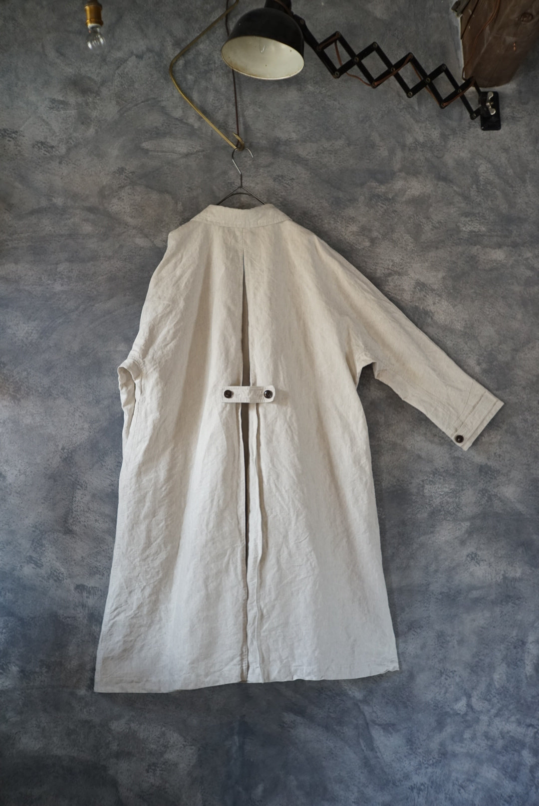 Japanese paper linen shop coat