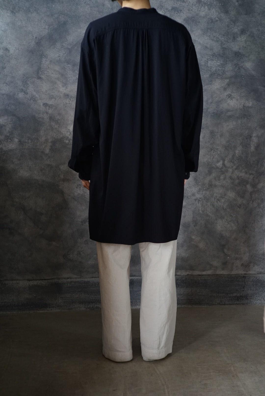 【NEW】ウォッシャブルウールロングミリタリーシャツ