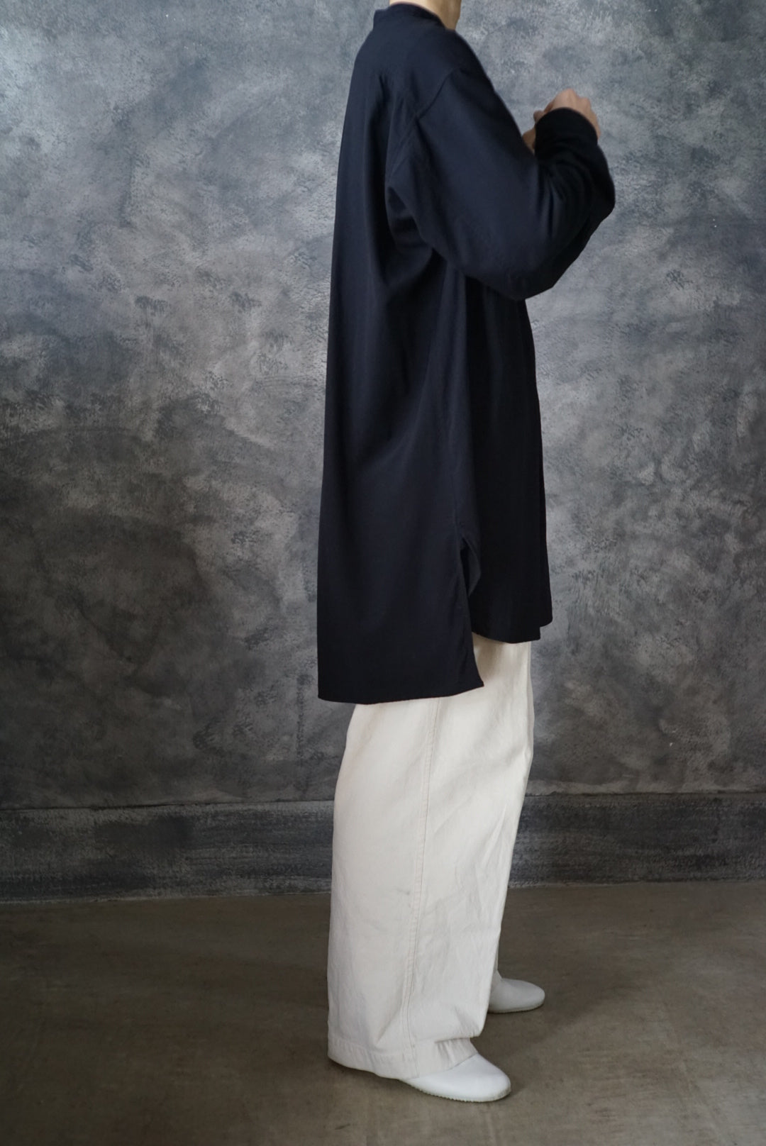 【NEW】ウォッシャブルウールロングミリタリーシャツ