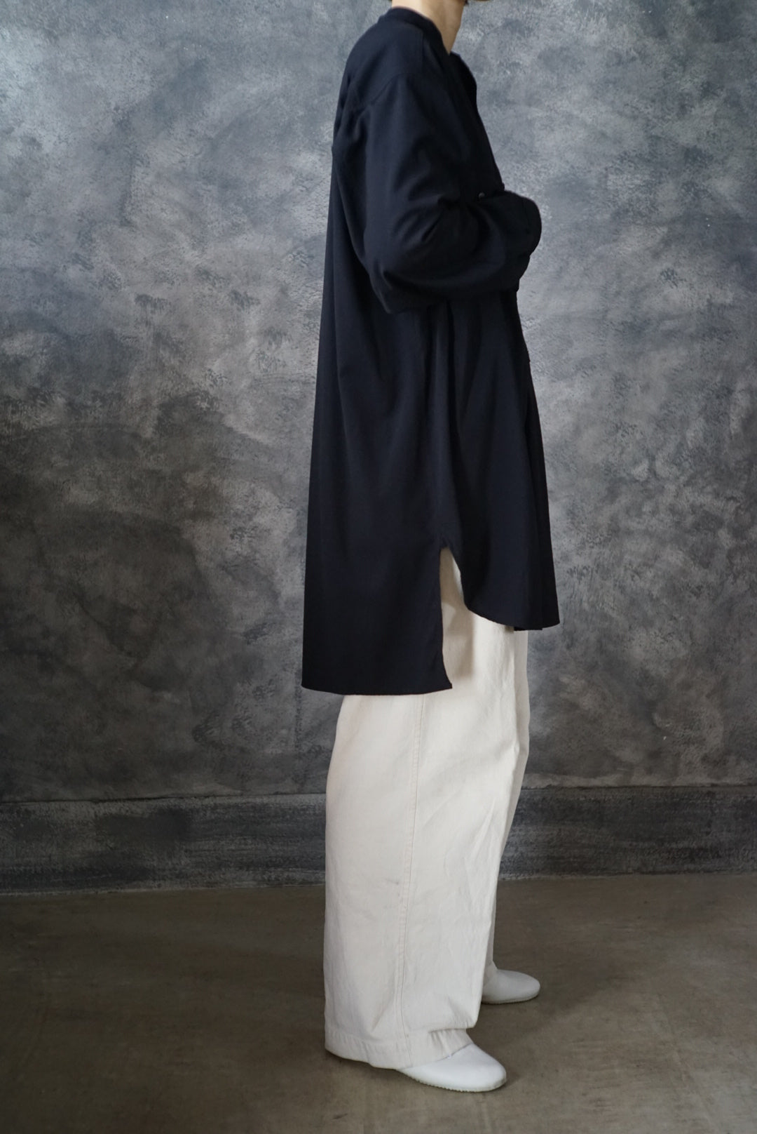 【NEW】ウォッシャブルウールロングミリタリーシャツ