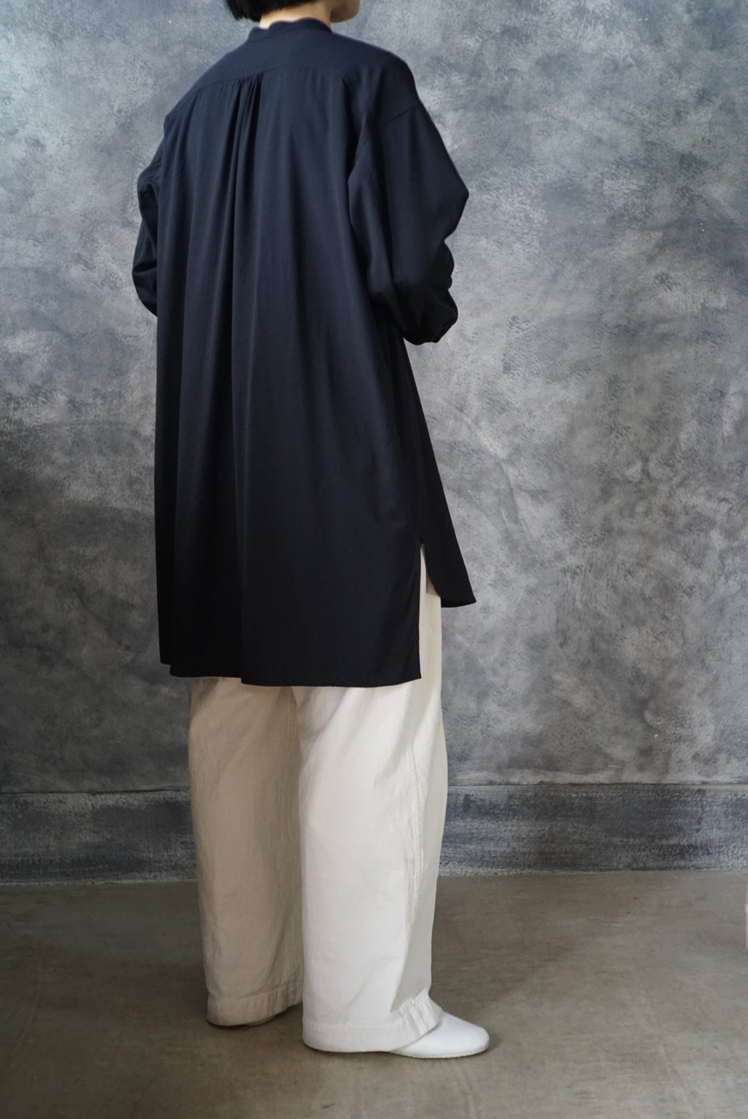 【NEW】ウォッシャブルウールロングミリタリーシャツ