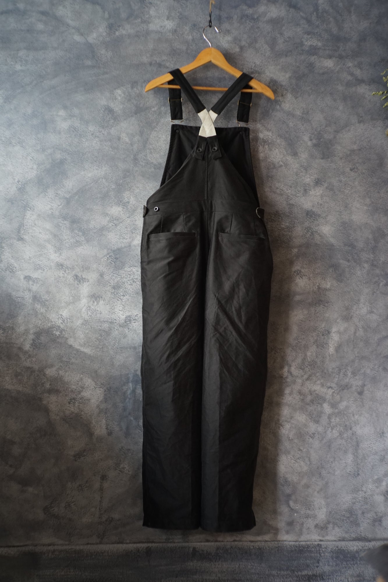 Giza cotton moleskin overalls straight type