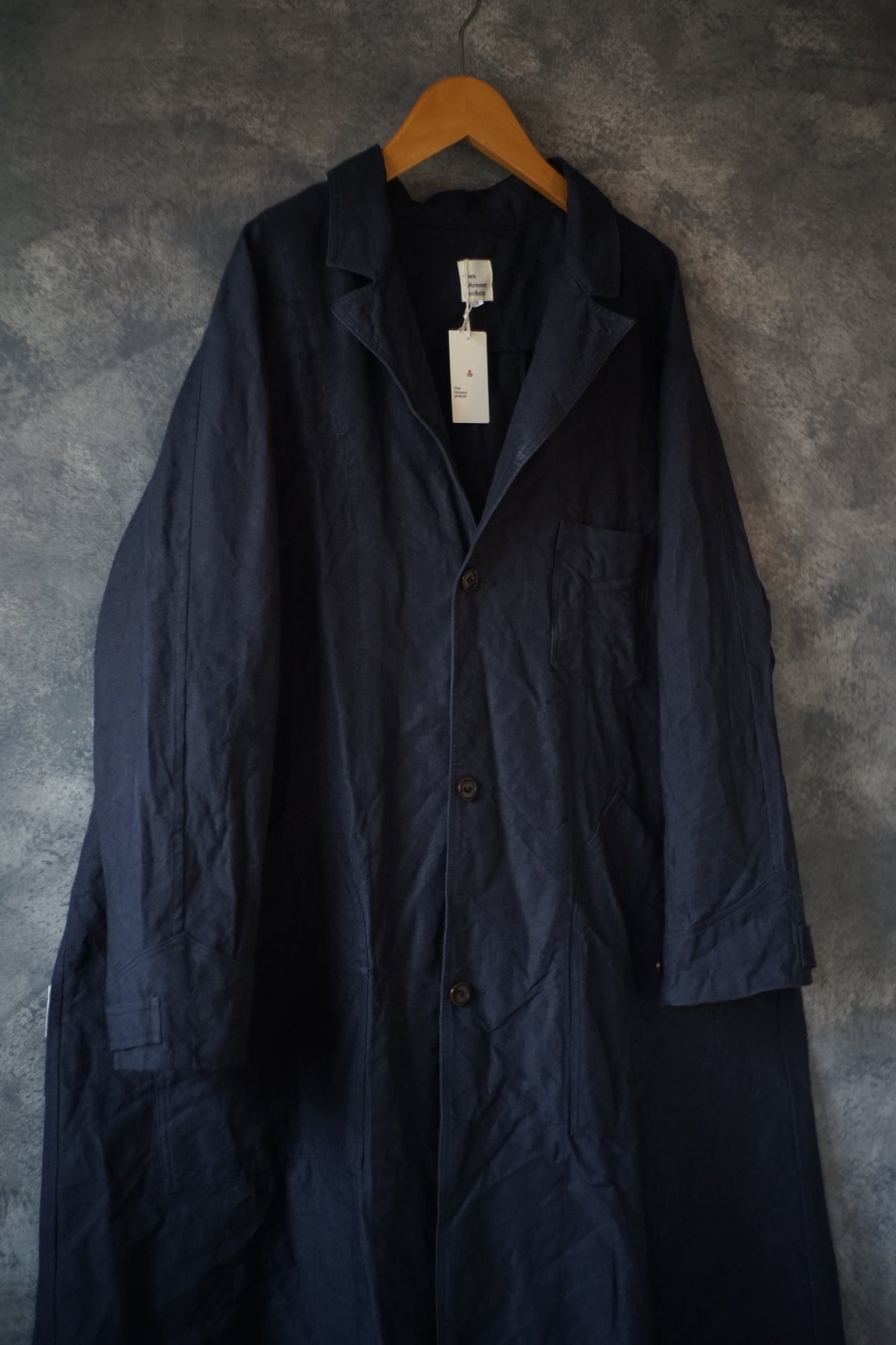 Japanese paper linen shop coat 