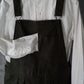 Giza cotton moleskin overalls straight type
