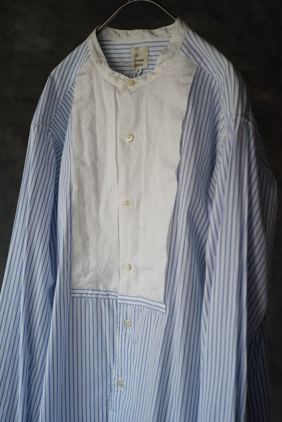 striped antique dress shirt tunic