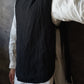 High count linen tablier vest 