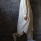 High count no collar bib dress 