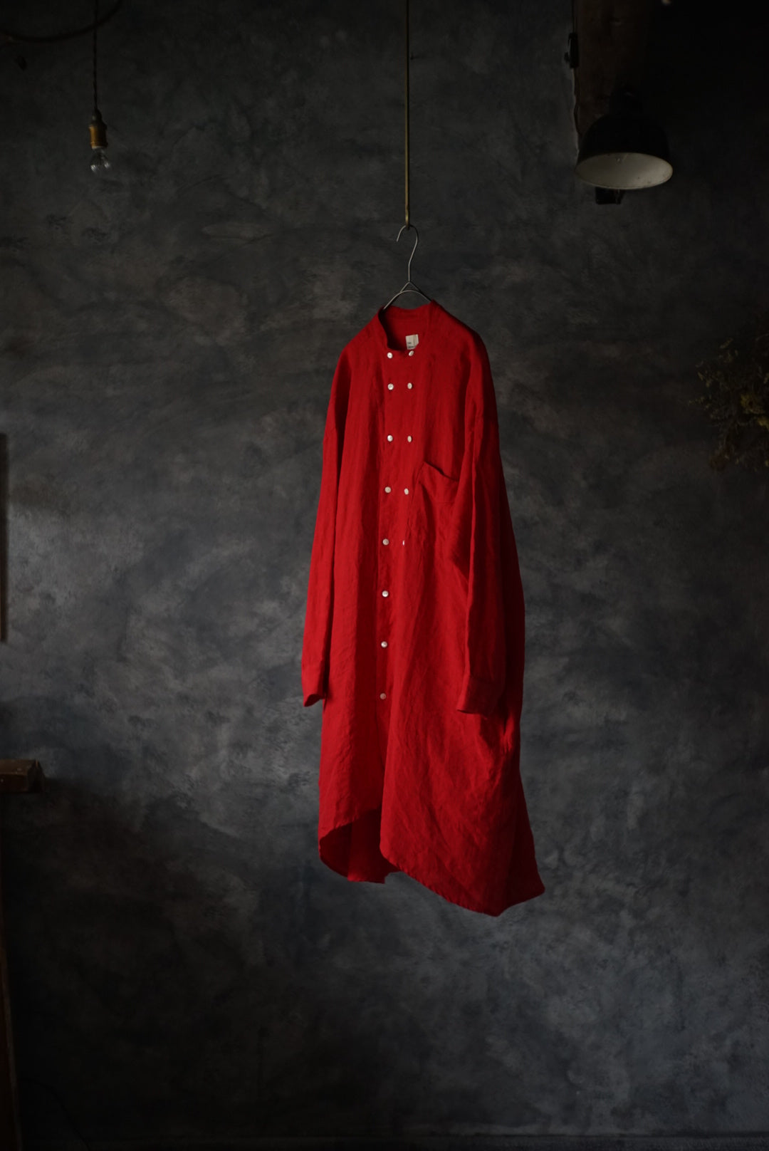 Orihime linen double-breasted tunic