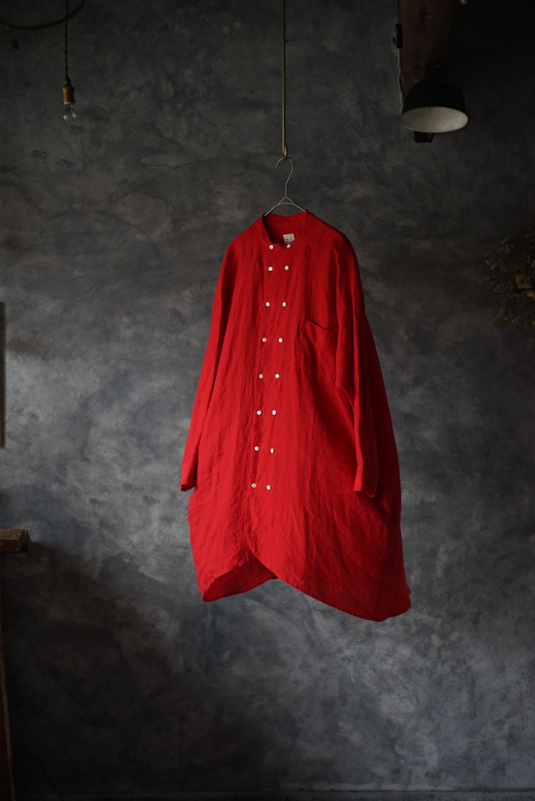 Orihime linen double-breasted tunic