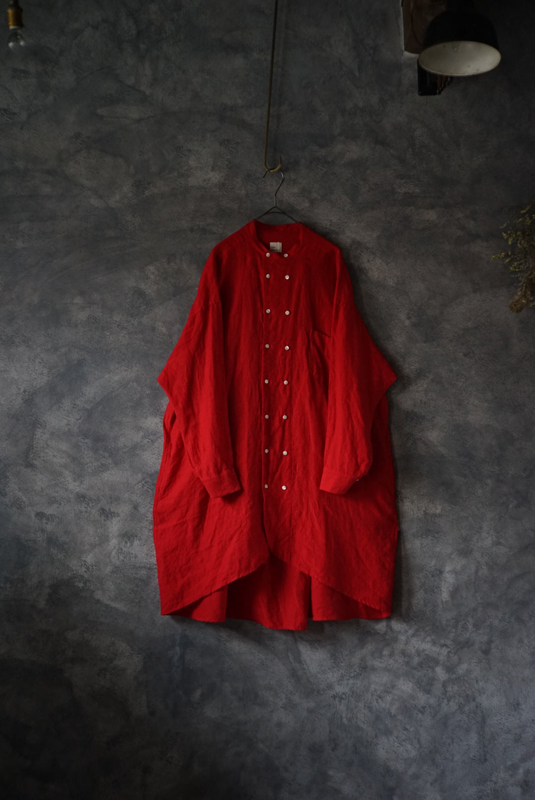 Orihime linen double-breasted tunic