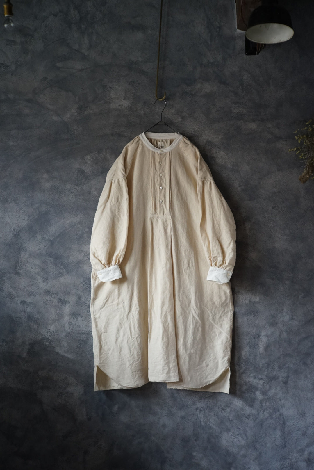 Hemp Cleric French Antique Shirt Dress